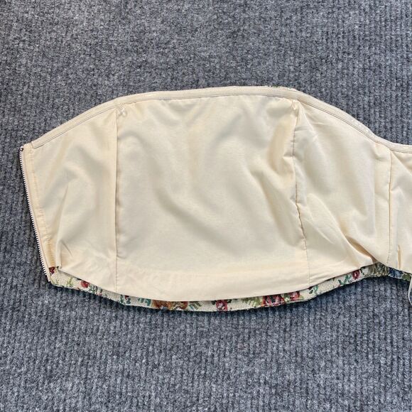 Altar’D State Size Large Demi Brocade Tapestry Tie Back Corset Strapless Top NEW - Picture 7 of 15